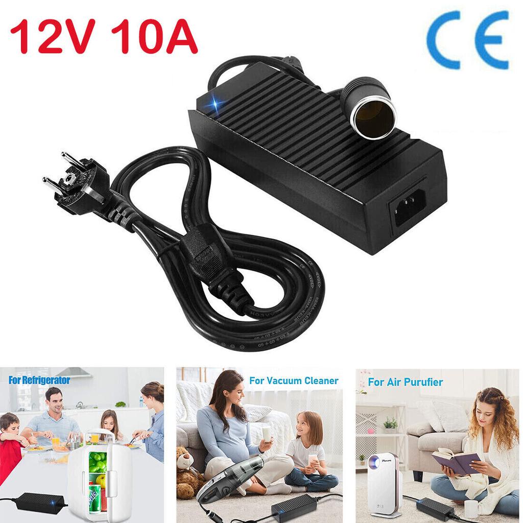 220V to 12v10A lighter household power converter, car vacuum cleaner recorder inverter