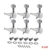6 Right Inline Electric Guitar Tuning Peg Sealed Locking Tuners Chrome Plated Guitar Tuning Keys Machine Heads 1 : 18