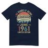 Vintage June 1961 65 Years Old 65th Birthday Unisex Unisex Tshirt