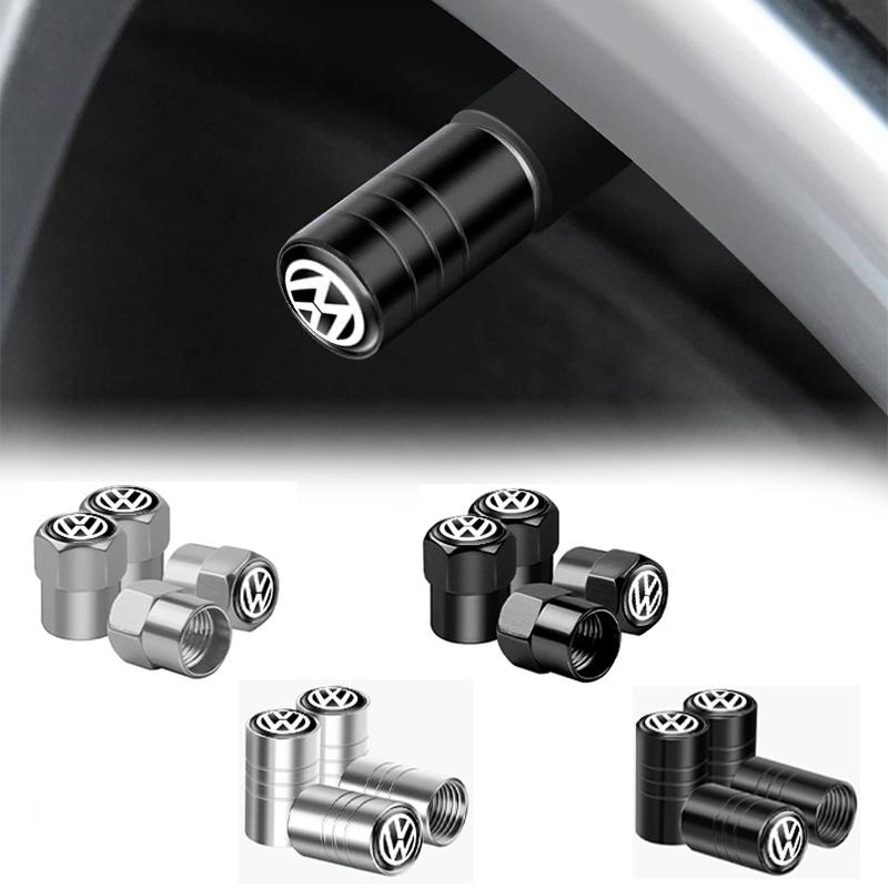 Car Wheel Tire Valve Caps Tyre Rim Stem Covers Auto Accessories For Volkswagen Bora Polo Golf Passat Touareg Tiguan Vento Sharan