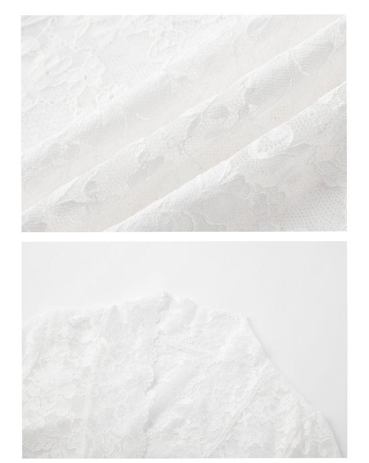 Кружевной топ с V-образным вырезом: Стройнящий, Подчеркивающий талию дизайн