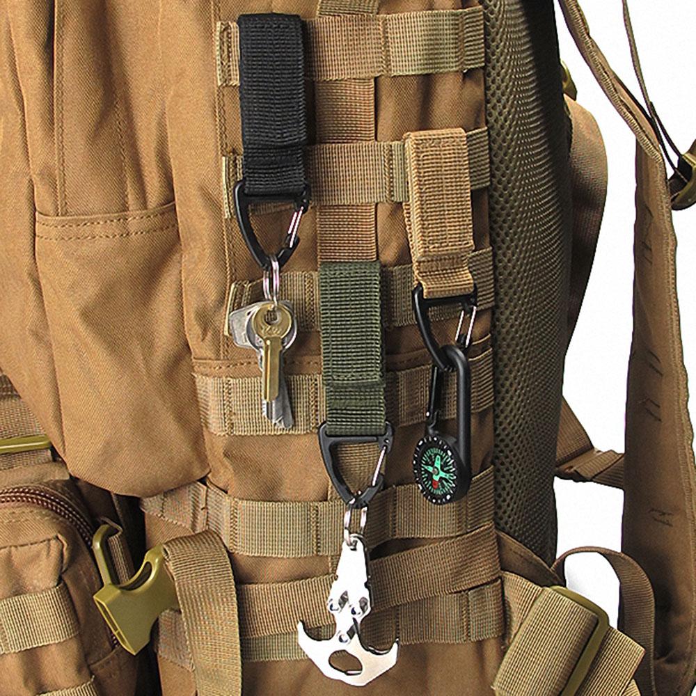 Многофункциональный зажим для ремня Molle из тесьмы, пряжка для карабина, высокопрочная нейлоновая подвесная цепь