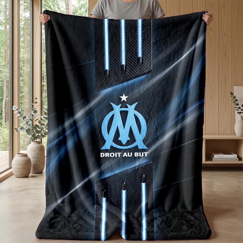 Olympique Lyonnais FC Soft Flannel Fleece Blanket Lightweight Cozy Warm Throw Blanket For Sofa Bed Home Decor