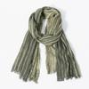 New Gradient Color Vertical Stripe Large Size Scarf for Men Dirty Dye Fringe Gradient Color Cotton Scarf/Shawl