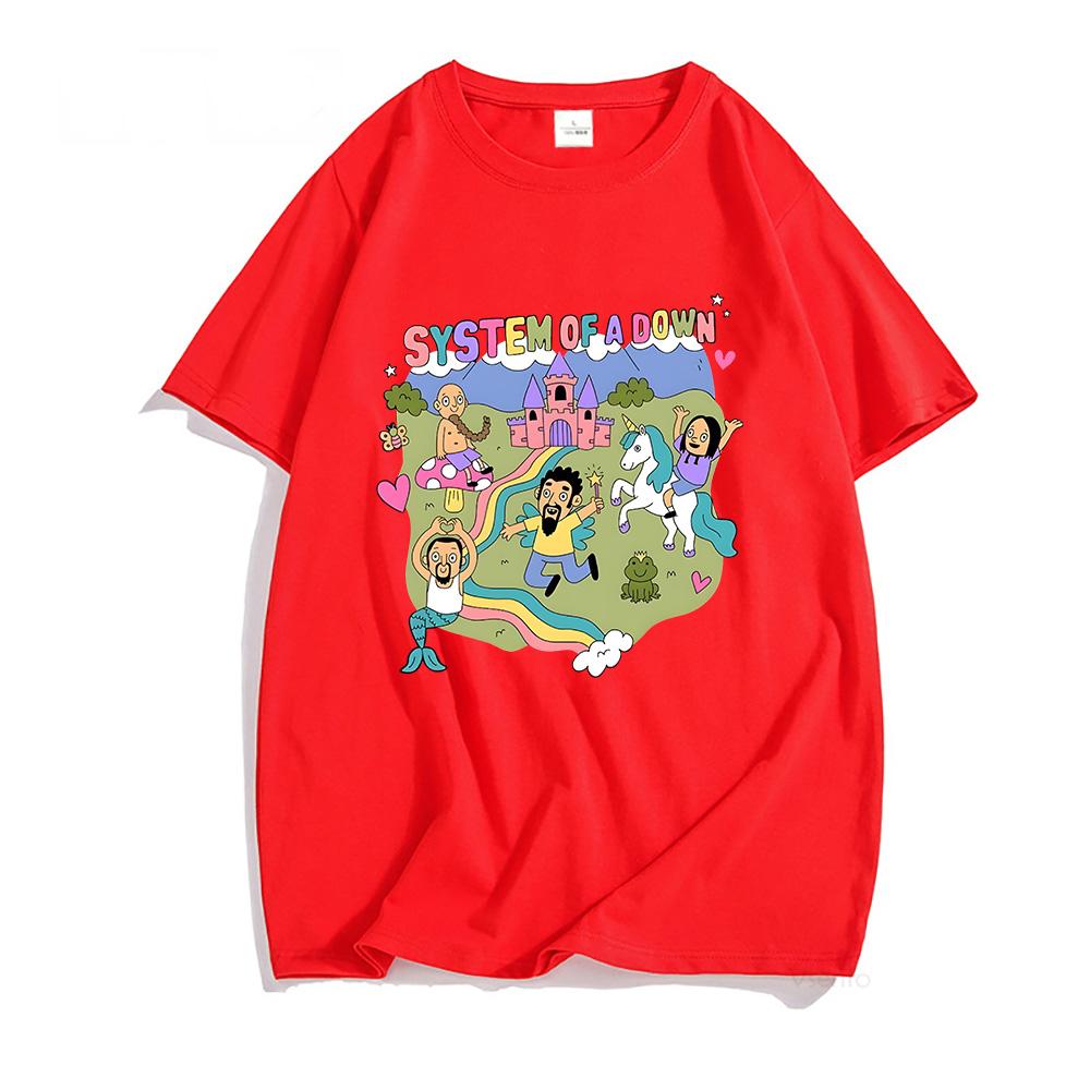 Футболка System of A Down Band, мягкая футболка высокого качества из 100% хлопка, мужская футболка с мультяшным рисунком, мужские уличные футболки в стиле рок-музыки