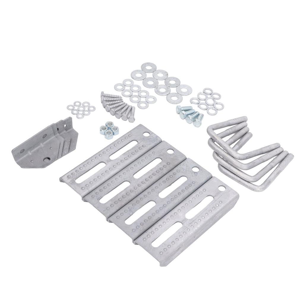 Galvanized Swivel Top Bunk Bracket Kit with Hardware for 3in Wide 3in Tall Boat Trailer Crossmember