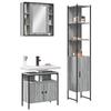VidaXL 3-Piece Bathroom Furniture Set, Vanity Cabinets with Mirror, Toilet Storage Cabinets, 3214738