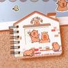 Creative Funny Capybara Hollow Coil Notebook Portable Mini Paper Memo Pad Diary Journal Book Students Stationery School Supplies
