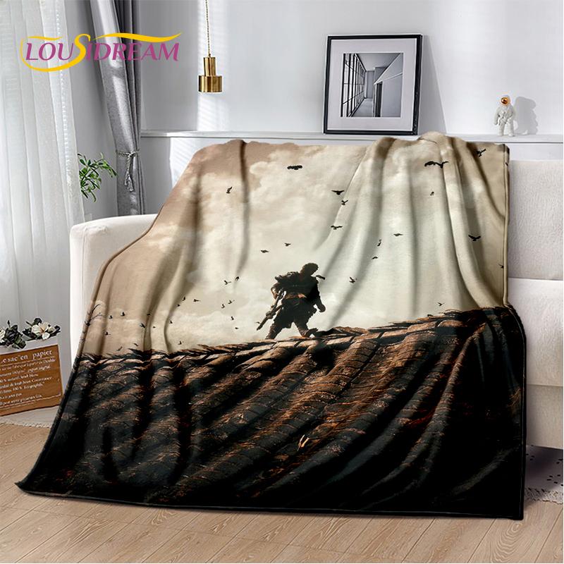 3D Black Myth Wukong Monkey King Cartoon Game Soft Blankets,Throw Blanket Comfortable Blanket for Picnic Beds Sofa Home Bedroom