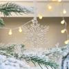 3Pcs/set DIY Christmas Transparent Snowflakes Acrylic Xmas Tree Ornaments  New Year