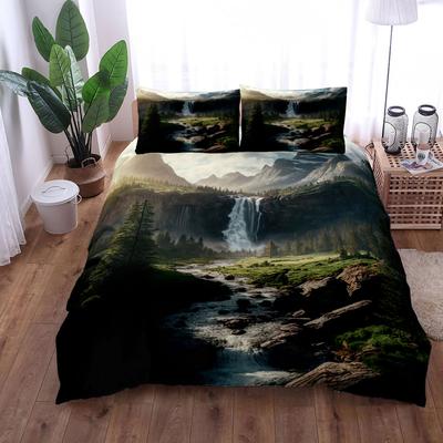 Набор постельного белья Nature Waterfall 3 размера King Queen Double Full Twin Single