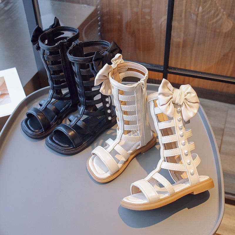2023 Summer Fashion High-Top Roman Sandals for Girls - Stylish Princess Shoes for Older Children
