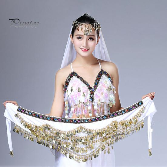 Нежный антикоррозийный набедренный шарф с завязками и кисточками с пайетками, юбка с запахом, наряды для выступлений