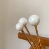 Simple Metal Headdress Bridal Hair Accessories U-shaped Hairpin Hair Style Tools Pearl Hair Stick