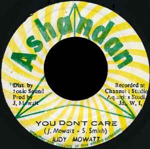 7inch Record JUDY MOWATT You Dont Care NONE Ashandan Jamaica Reggae Ska Dub Used