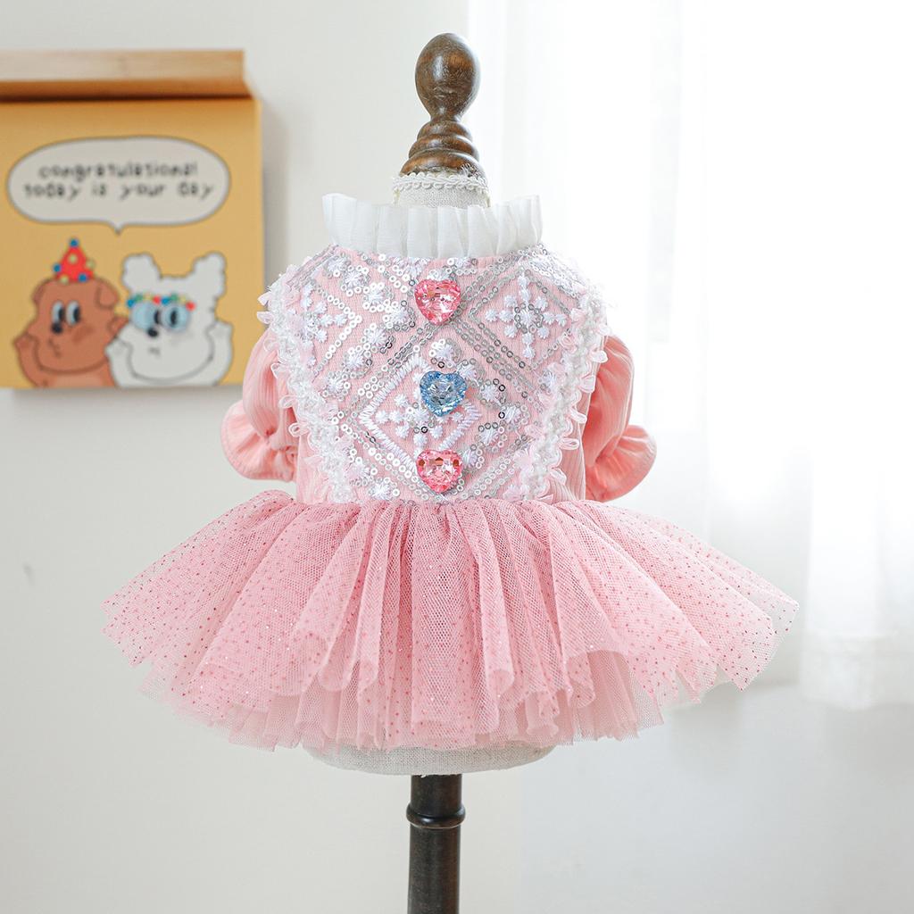 Luxury Princess Cat Wedding Dress Skirt Dog Dresses for Small Dogs Pet Clothing Costume Puppy Supplies Skirt ropa para perros