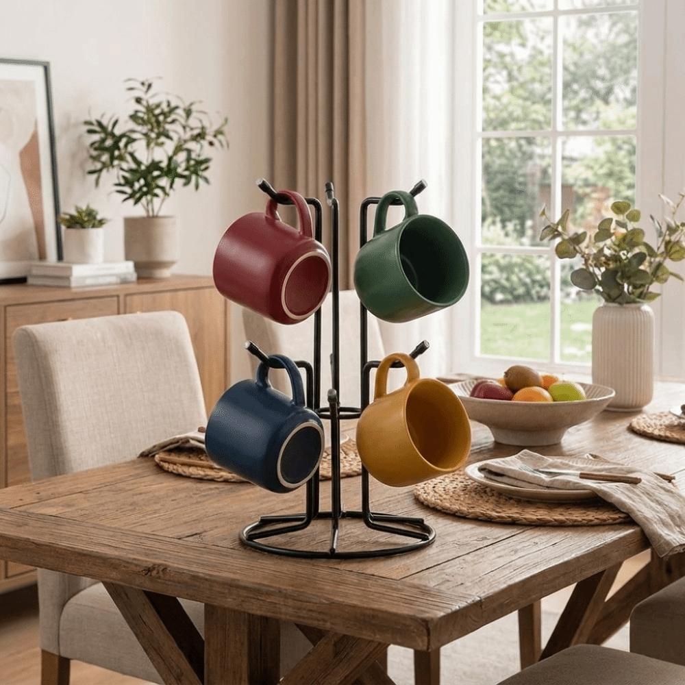 Decorative Mug Drying Rack Large Capacity Coffee Cup Holder Mug Hanging Display Rack Wedding