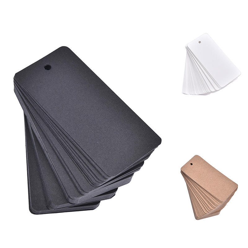 50 Pcs Kraft Paper Hang Tags Birthday Party Favor Gift Label Cards Diy