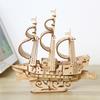 DIY Wooden Ocean Sailing Boat Puzzles Toys 3D Children Mechanical Assembling Educational Kids Ship Model Boys Gift