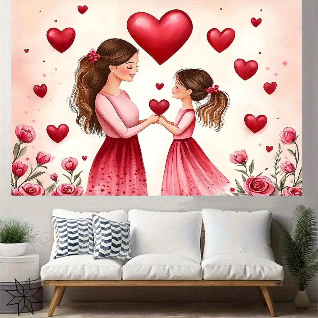 1 piece of tabletop - Super Large Size Background Banner for Happy Mother's Day - Party Banner - Background Cloth