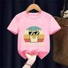 Funny Llama Graphic Printed Tshirt Fashion Creative Design T Shirt Kids Casual Crew Neck Y2k Short Sleeve