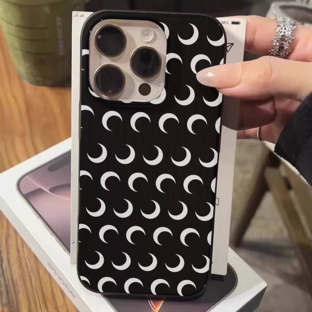 Роскошный чехол M-Marine Serre для iPhone 17 16 15 11 12 13 14 Pro Max Мягкий гофрированный силиконовый чехол