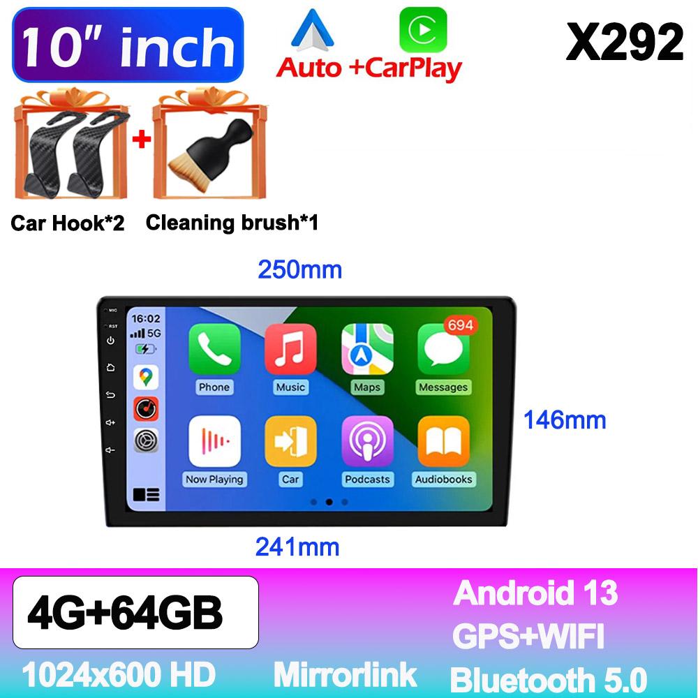 Android13 7 9 10 Inch Car Radio GPS 2 Din Radio Stereo Receiver Player 64G Multimedia Player Wireless CarPlay Android Auto Gift