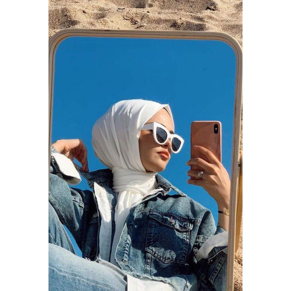 Premium Jersey Hijab Ecru