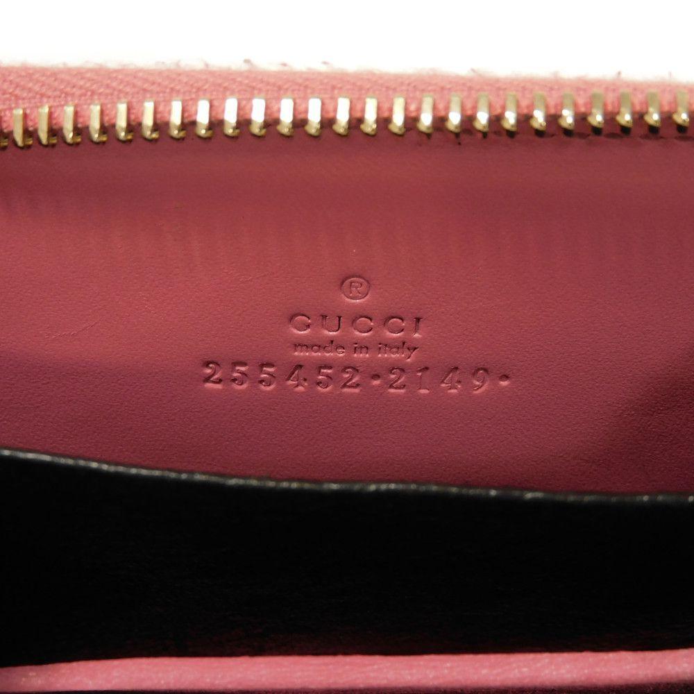 Used Guccissima Coin Purse 9539 255452 7943 Double G Embossed Card Case Zip Around GG Shima Pink Unisex from Japan