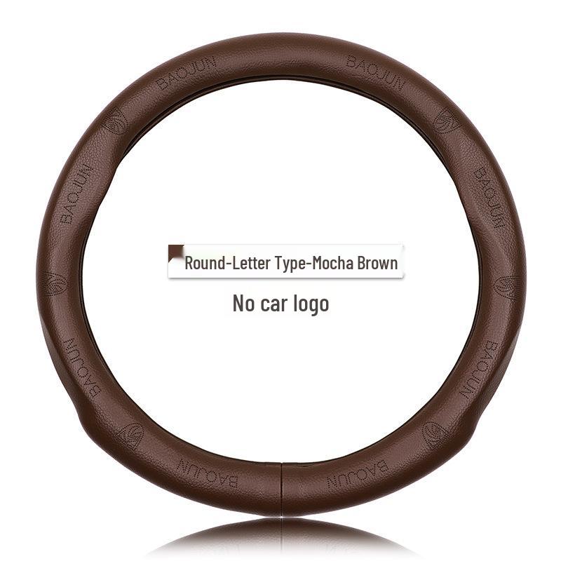 Genuine Leather Steering Wheel Cover for Baojun 730, 510, 530, 310W, 360, 560, 630