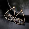 Geometric Eye New Earrings Minimalist Alloy Jewelry For Fashionable Women
