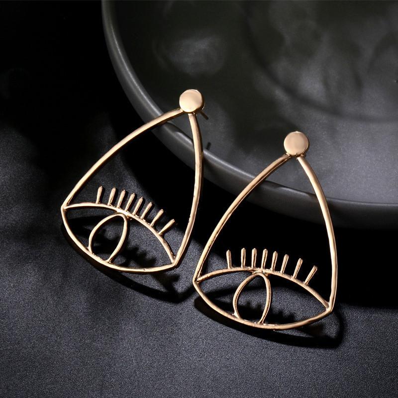 Geometric Eye New Earrings Minimalist Alloy Jewelry For Fashionable Women