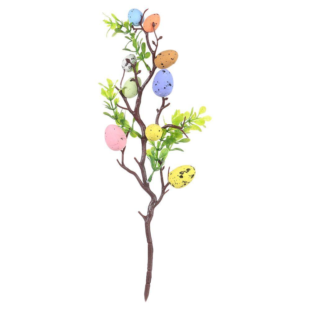 DIY живопись искусственное пасхальное яйцо ветка дерева поддельные растения пенопластовое яйцо цветок пасхальное украшение