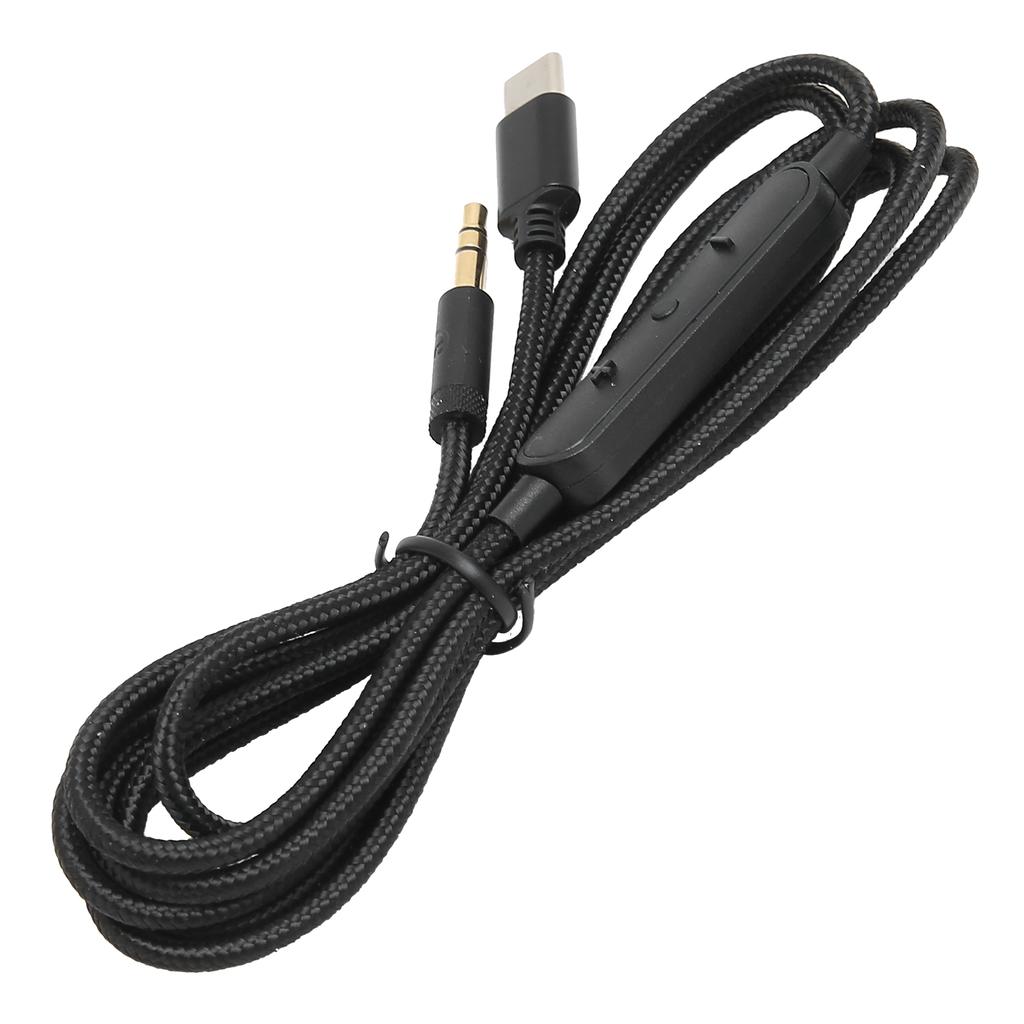 Type C Headphone Audio Cable USB C To 3.5mm Replace Headphone Cord with Microphone and Volume Control for MDR‑1A XB950