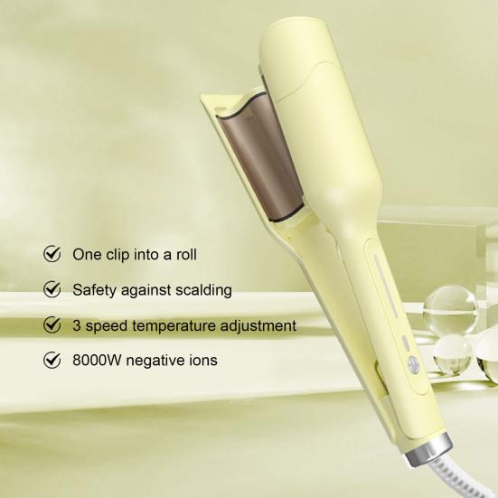28 мм щипцы для завивки в форме яичного рулета с 3 регулируемыми температурами, бигуди для французских волн, быстрый нагрев, электрические щипцы для завивки волос, женские волнистые щипцы для завивки волос