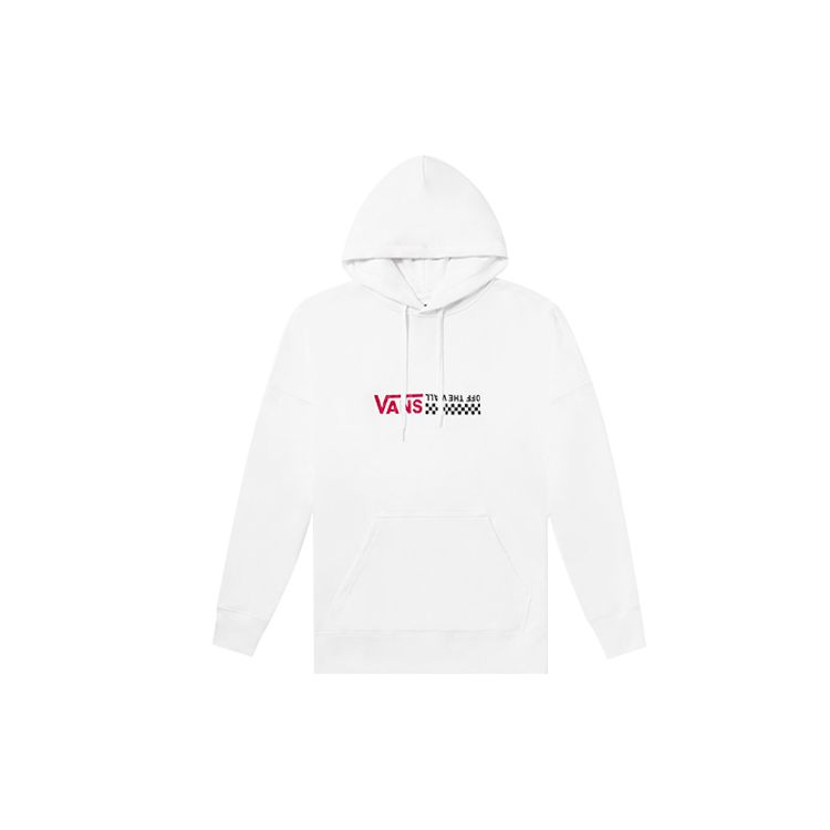 Vans Oversize Logo Print Pullover Hoodie Men Hoodie White VN0A4ML7WHT