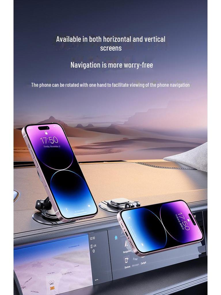 Магнитный вращающийся автомобильный держатель для телефона MagSafe с сильным магнитом N52 для приборной панели