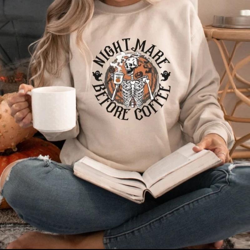 Shoulder Sleeves for Spring Autumn Comfortable and Fashionable Simple and Loose 3D Digital Printed Women's Clothing Pullovers & Long Sleeves