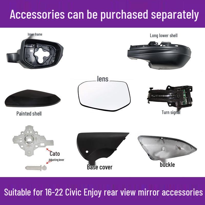 Honda Civic 2016-2021 Rearview Mirror Cover with Turn Signal Lens
