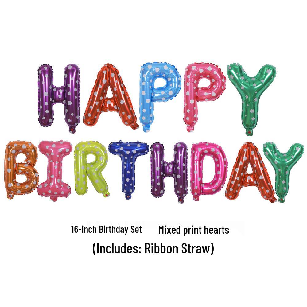 Набор украшений из 16-дюймовых шаров-букв «С Днем рождения»