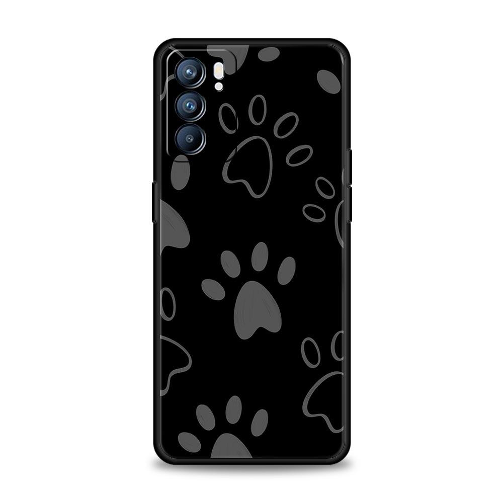 Чехол для телефона с лапкой собаки для Oppo Reno13 Reno12 Reno11 F Reno10 Pro A54 5G Find X5 A53 A52 A9 A57 A78 4G A79 A80 A98