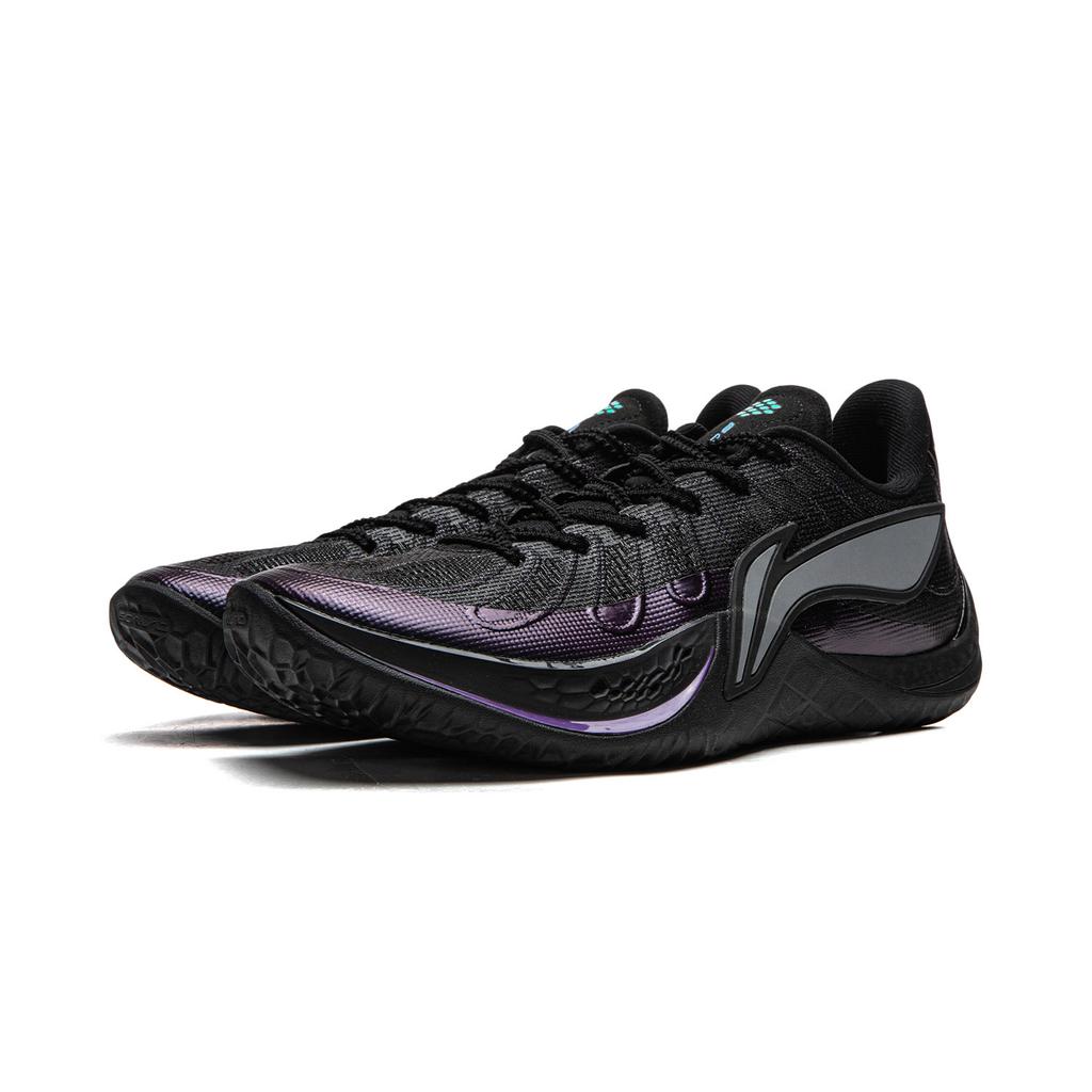Li Ning Sonic 14 Амортизация Скользкая подошва Дышащие Отскок Сцепление Низкие Баскетбольные кроссовки Мужские Черные ABAW015-7