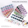 2pcs/Set Nail Art Rhinestones Kit 12Grids Flatback Crystal Clear AB Drills With Pen DIY Manicure Nail Art Decoration Accessories
