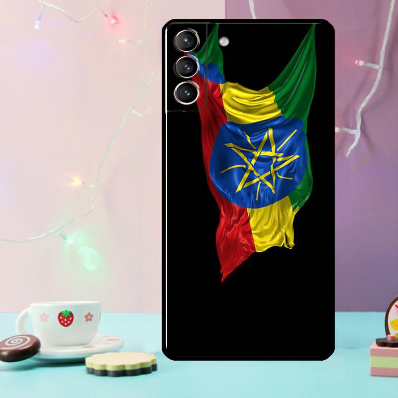 Чехол для телефона Флаг Эфиопии для Samsung Galaxy S25 Ultra S20 S21 S22 S23 Plus S9 S10 S25 FE S24 Ultra