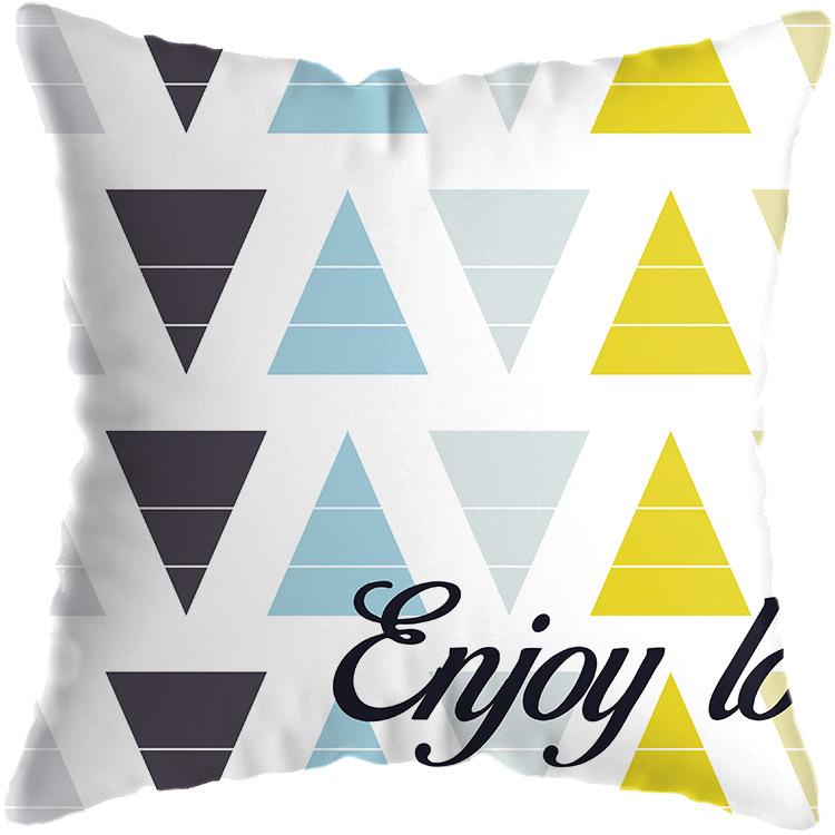 Наволочка с геометрическим рисунком, абстрактная подушка, короткая плюшевая подушка для дома, дивана-кровати, офиса