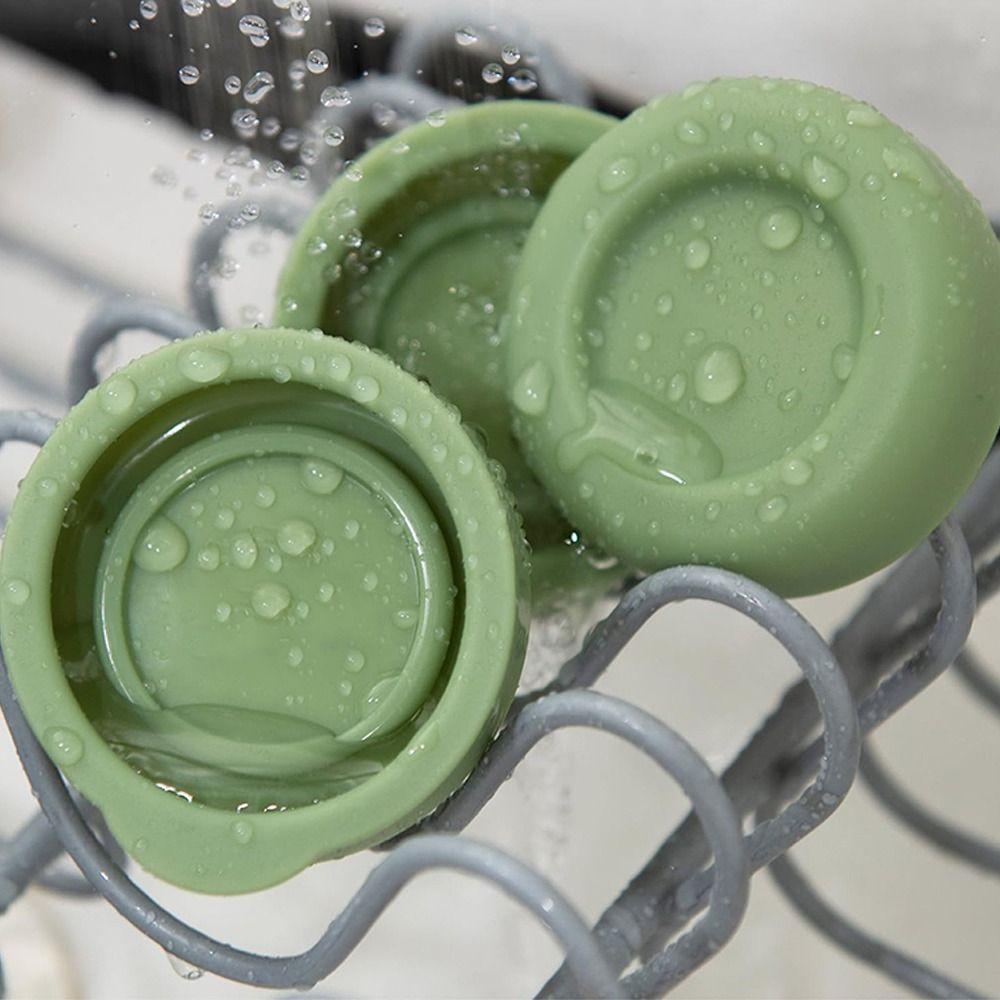 2Pcs Vacuum Sealed Silicone Replacement Caps Easy To Clean Reusable Silicone Bottle Stopper Round Long-Lasting Bottle Lids