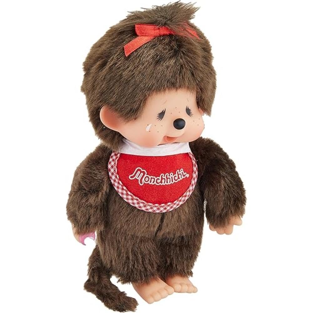 Sekiguchi Monchhichi Premium Standard S Girl Plush, Brown, 251117
