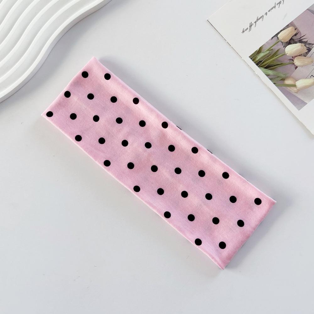 Elastic Polka Dot Headband Stretch Wide Headband Hair Hoop Yoga Elastic Hair Band Photo Props