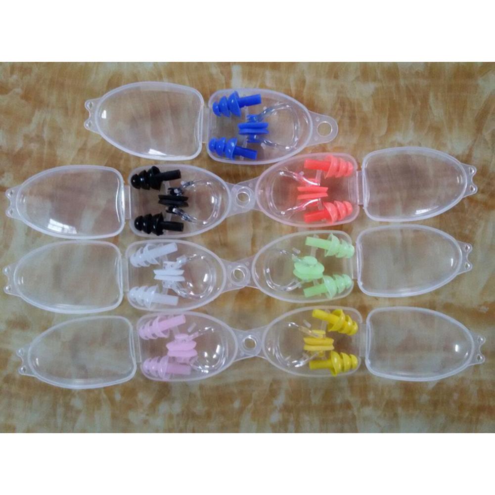 W12 Swimming Earplugs Nose Clip Set Waterproof Silicone Swimming Equipment For Surfing Diving Swimming