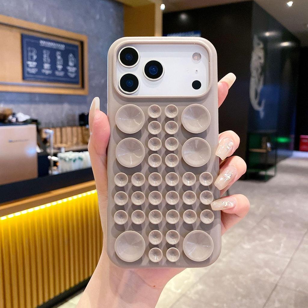 Силиконовый чехол с присоской для Apple 15 Pro Max - 3D Жидкая защита от падений